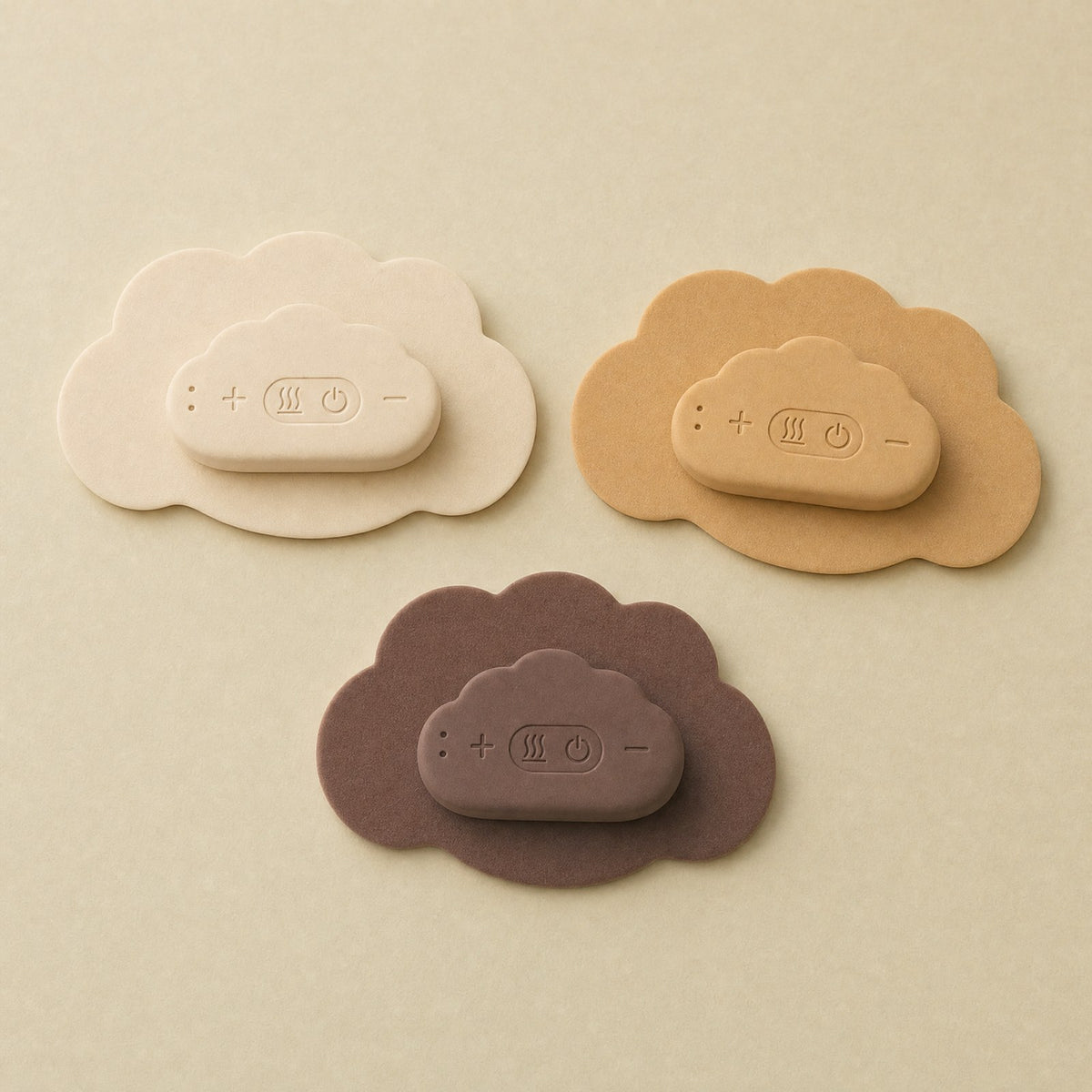 All three shades side by side: Vanilla, Honey and Cocoa